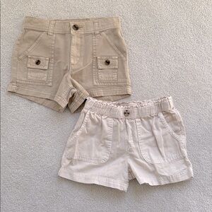 Cat & Jack / Old Navy Tan and Cream Shorts - set of 2